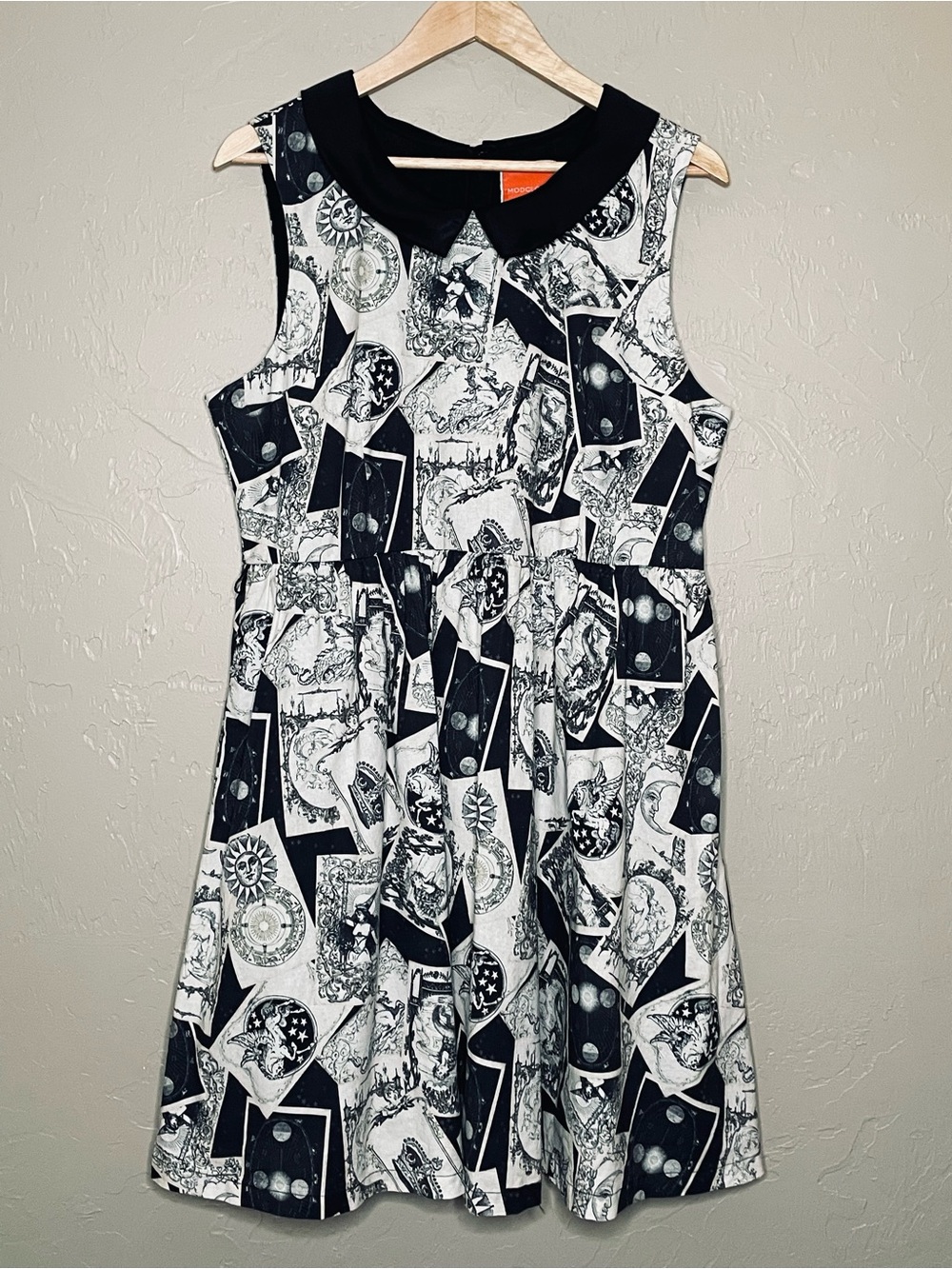 ModCloth Whimsy Without End A-Line Dress in Tarot Card Print EUC Size XL - Picture 2 of 12